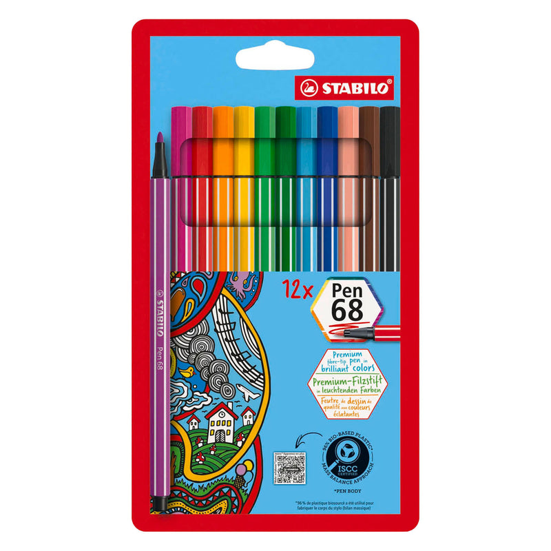 Load image into Gallery viewer, Stabilo pen 68 viltstiften - 12dlg.
