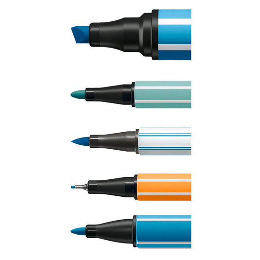 Stabilo arty set - set pen 68, pen 68 brush, point 88, pen 68 max pointmax - combi etui met 55 stuks