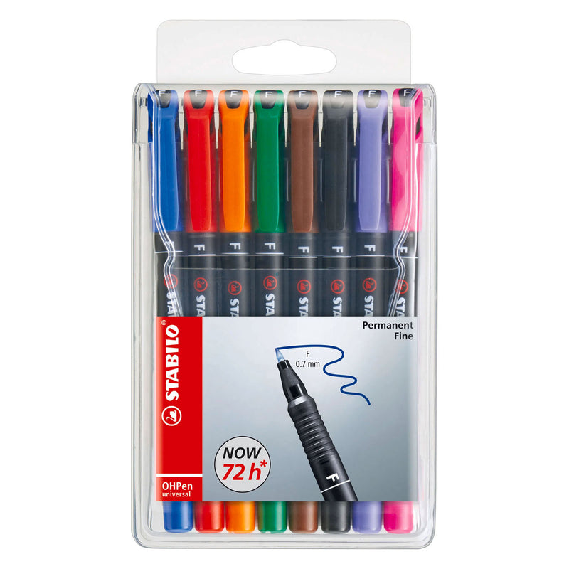 Load image into Gallery viewer, Stabilo ohpen fijn permanente marker in etui - 8dlg.
