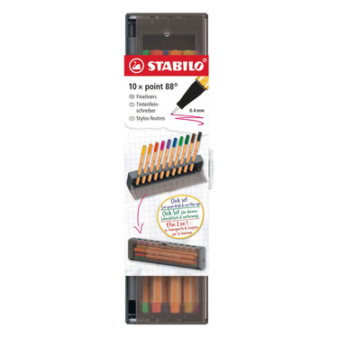 Stabilo point 88 click set fineliners - 10dlg.