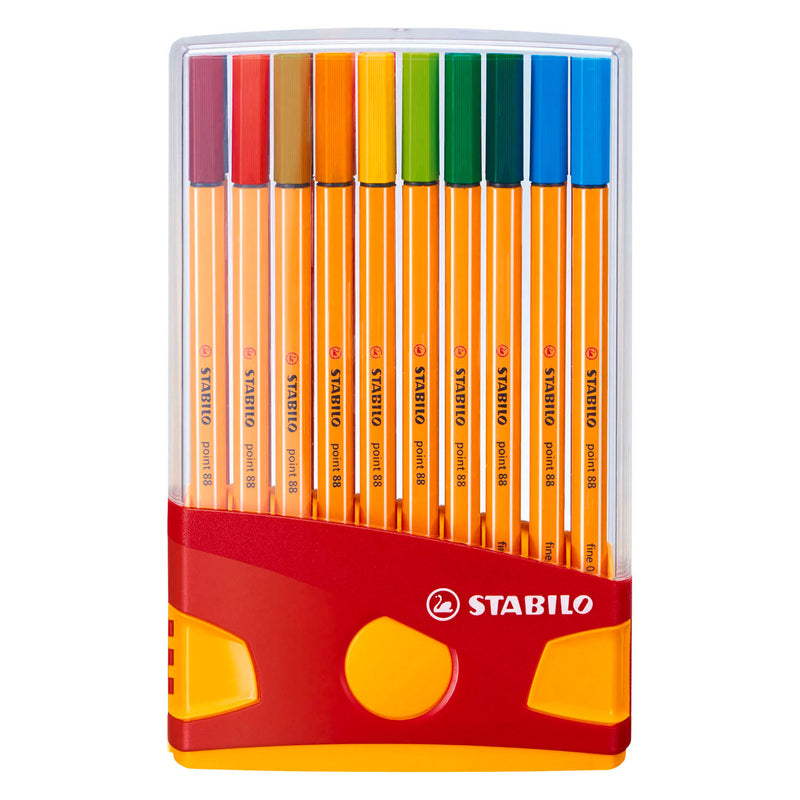 Afbeelding laden in galerijviewer, Stabilo point 88 colorparade fineliners oranje rood - 20dlg.
