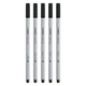 Stabilo creative tips arty pennen zwart - 5dlg