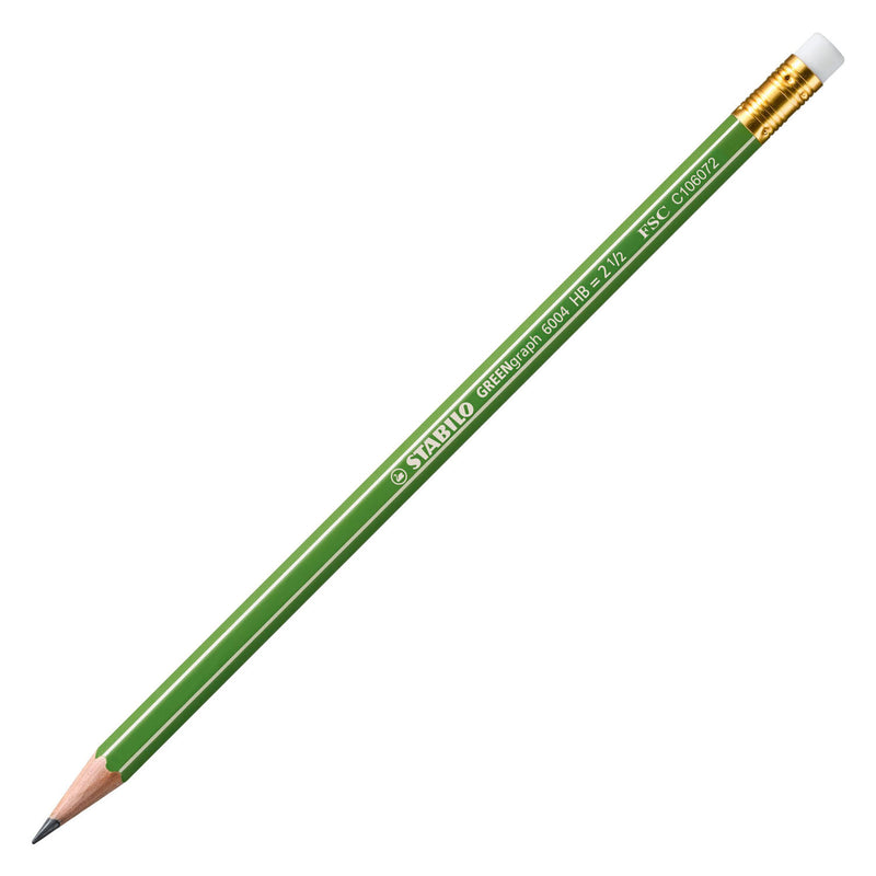 Afbeelding laden in galerijviewer, Stabilo greengraph hb grafietpotloden - 3dlg. met gum
