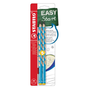Stabilo easygraph hb linkshandige grafietpotloden licht blauw - 2st.