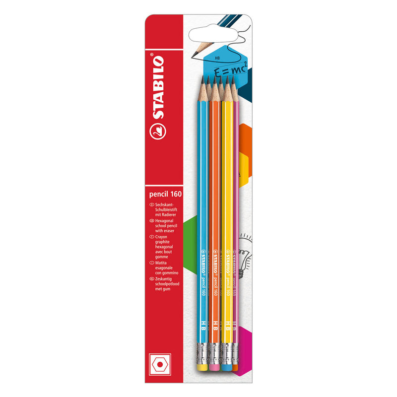 Afbeelding laden in galerijviewer, Stabilo pencil 160 hb grafietpotloden met gumtip - 6dlg.
