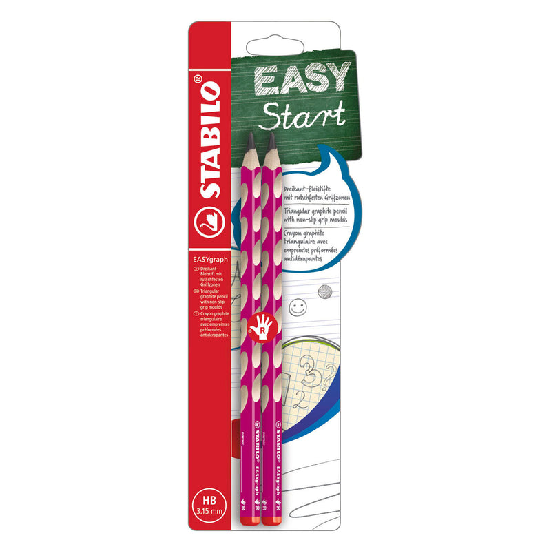 Afbeelding laden in galerijviewer, Stabilo easygraph hb rechtshandige grafietpotloden roze - 2st.
