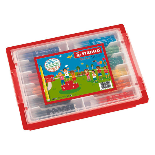 Stabilo trio a-z schoolverpakking ergonomische viltstiften - 144dlg.