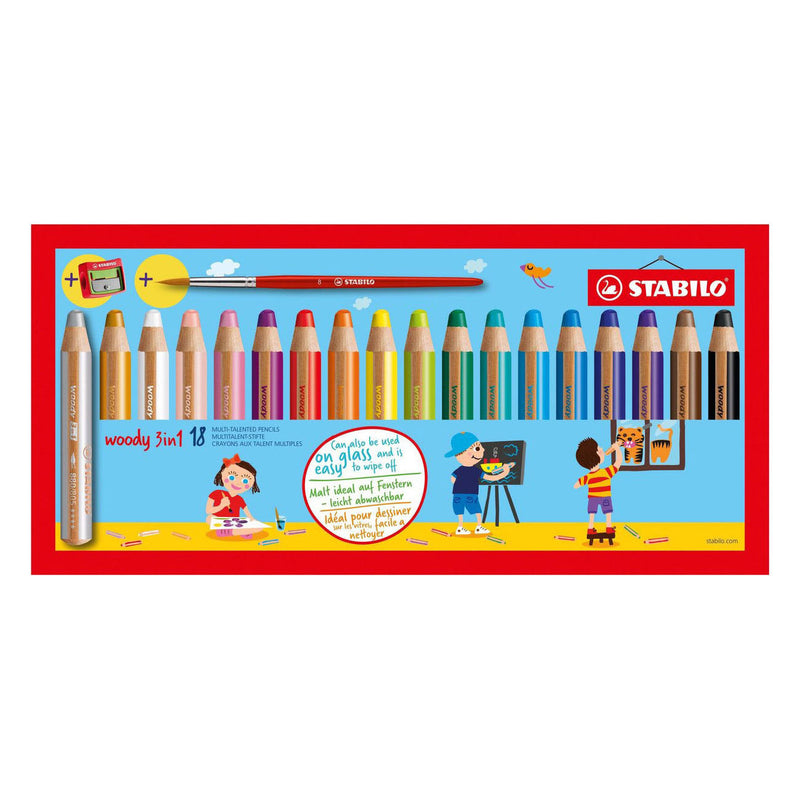 Chargez l'image dans la visionneuse de la galerie, Stabilo woody 3in1 schoolverpakking kleurpotloden - 48dlg. met 2 puntenslijpers
