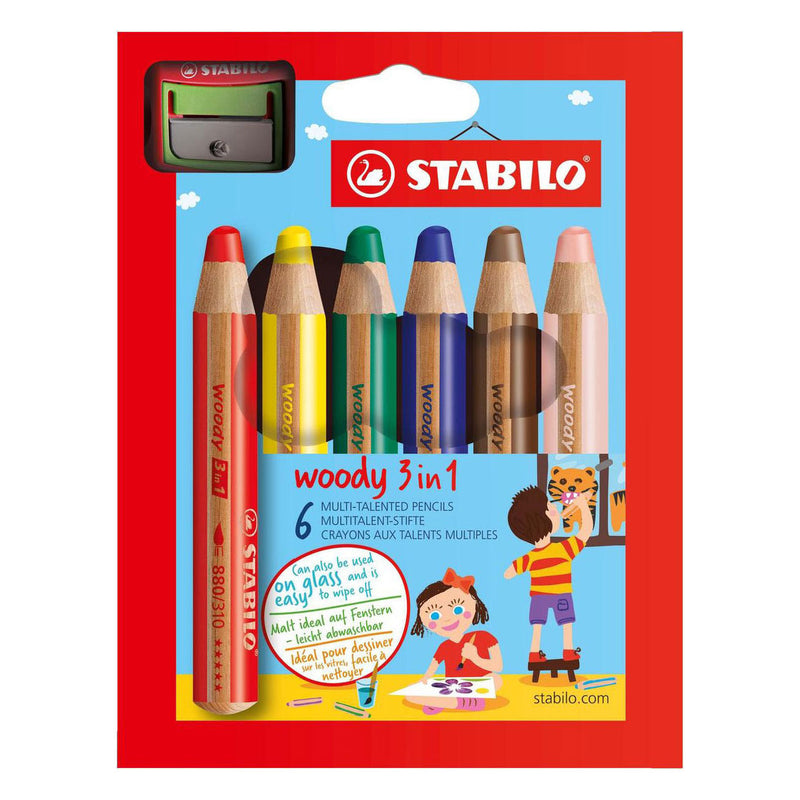 Chargez l'image dans la visionneuse de la galerie, Stabilo woody 3in1 schoolverpakking kleurpotloden - 48dlg. met 2 puntenslijpers
