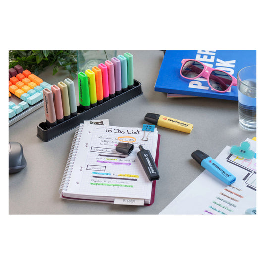 Stabilo boss original pastel naturecolors markeerstiften bureau set - 15dlg.