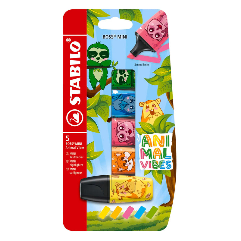 Load image into Gallery viewer, Stabilo animal vibes boss mini markeerstiften - 5dlg.
