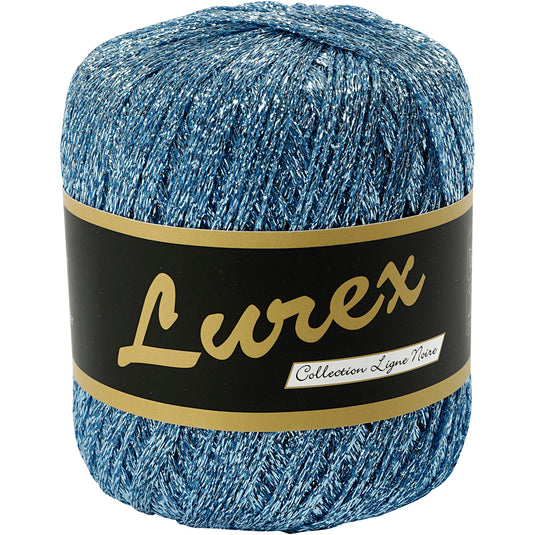 Creativ company lurex glitter garen, l: 160 m, lichtblauw, 25 gr 1 bol