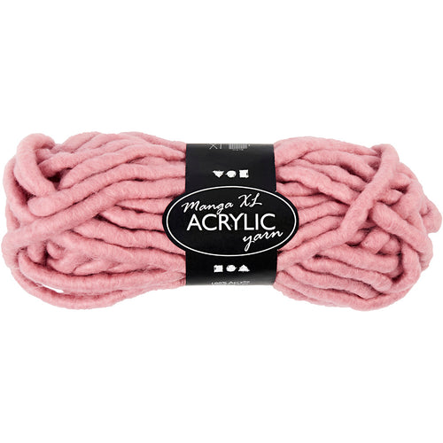 Creativ company xl garen van acryl, l: 17 m, afm manga, roze, 200 gr 1 bol