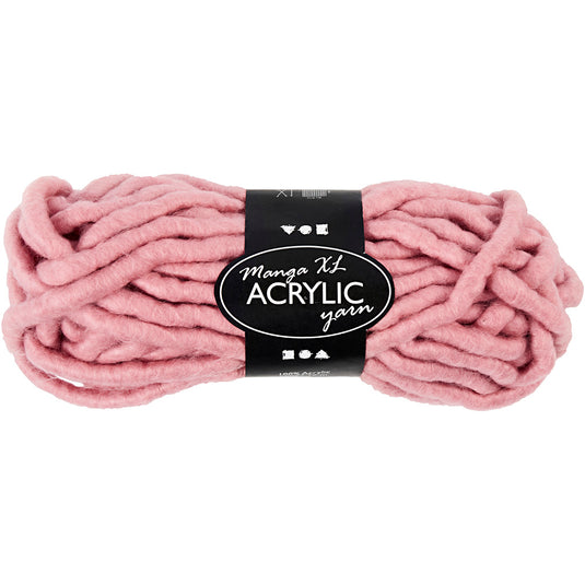Creativ company xl garen van acryl, l: 17 m, afm manga, roze, 200 gr 1 bol