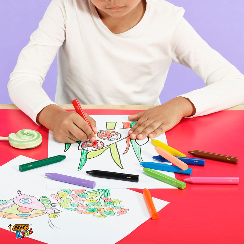 ギャラリービューアに画像をロードする, Bic kids plastidecor triangle kleurkrijt, 12st.
