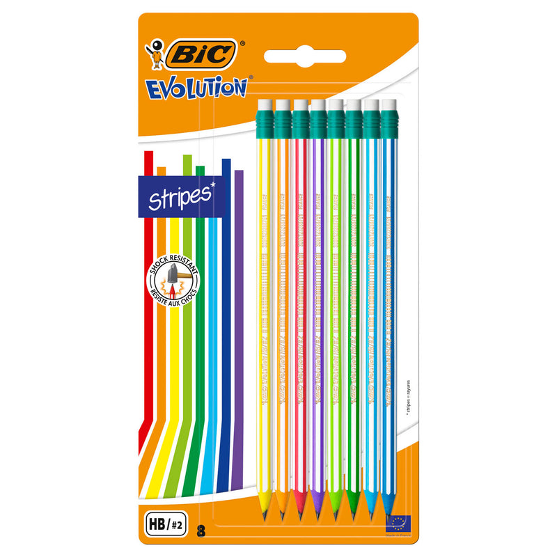 Load image into Gallery viewer, Bic evolution potloden met gum, 8st.
