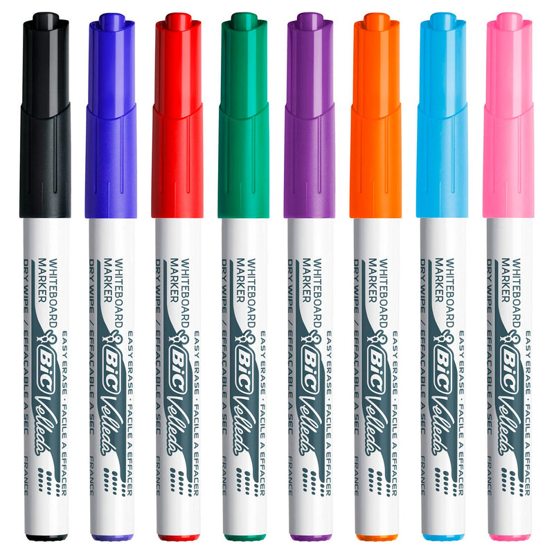 Chargez l'image dans la visionneuse de la galerie, Bic velleda whiteboard markers met etui - diverse kleuren - 8 stuks
