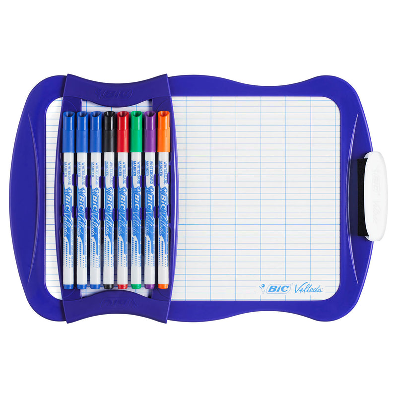 Load image into Gallery viewer, Bic velleda whiteboard met 8 markers
