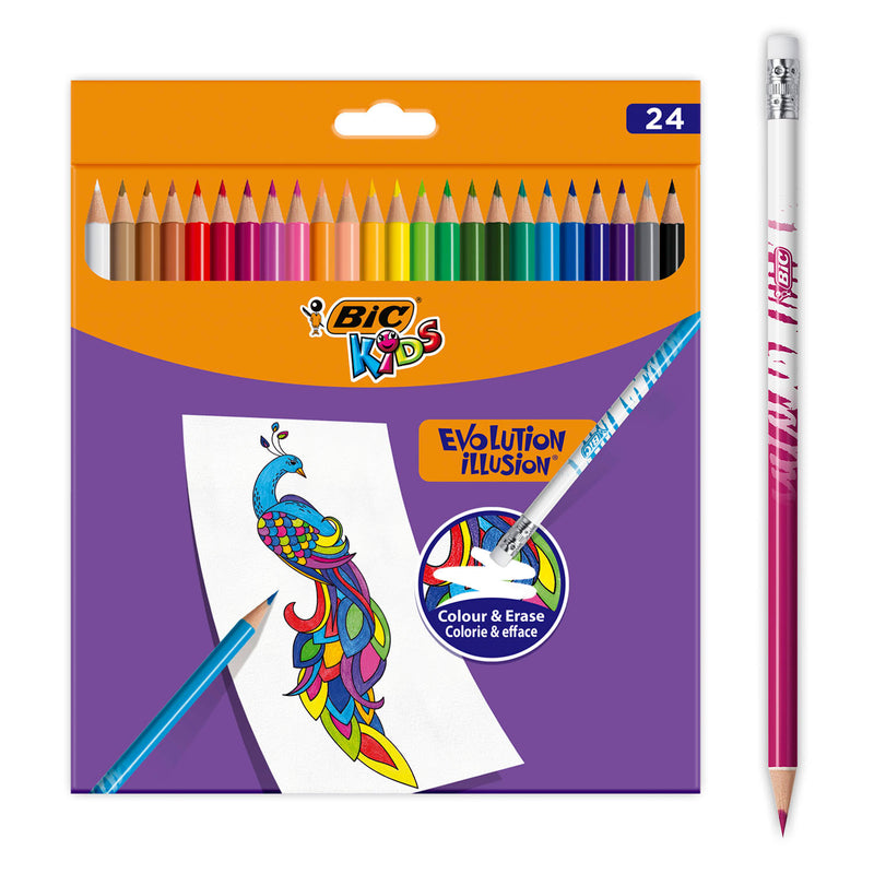 Afbeelding laden in galerijviewer, Bic kids evolution uitgumbare kleurpotloden, 24st.

