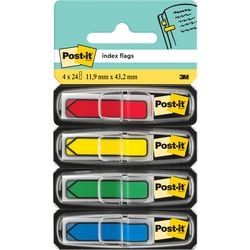 Indexpijlen 684-arr3 post-it groen,rood,geel,blauw