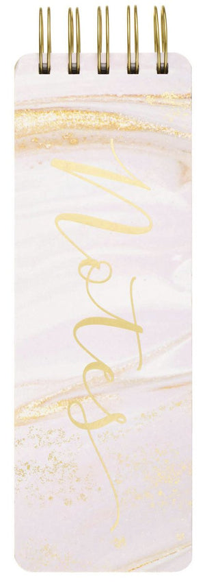 Eccolo notitieblok - spiraal - pink marble - ca.8x23cm - ec-q601v