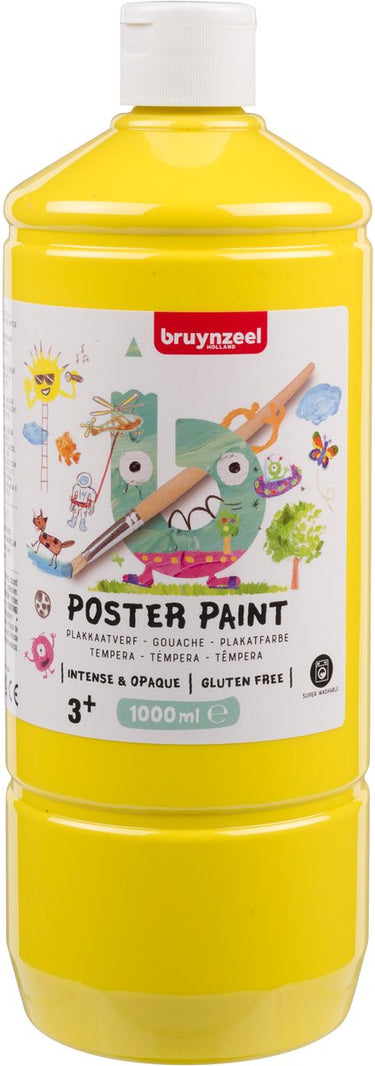 Bruynzeel plakkaatverf 1 liter primairgeel