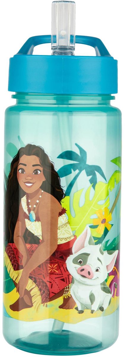 Afbeelding laden in galerijviewer, Disney vaiana serie - bidon - 500ml - veilig materiaal - nadruk hoofdbetaalfiguren
