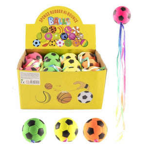 Rubberbal ø6,3 cm met lint