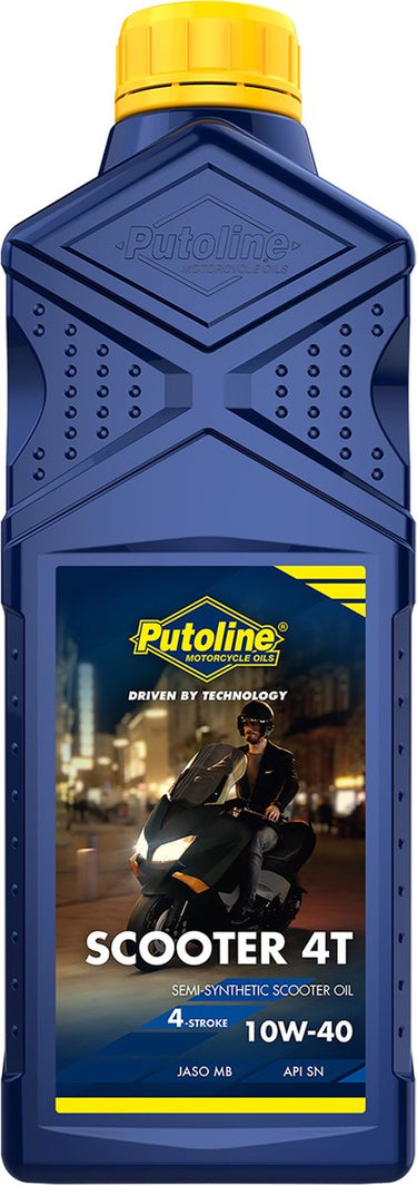 Putoline motorolie 10w40 1 liter half synthetisch scooter 4t