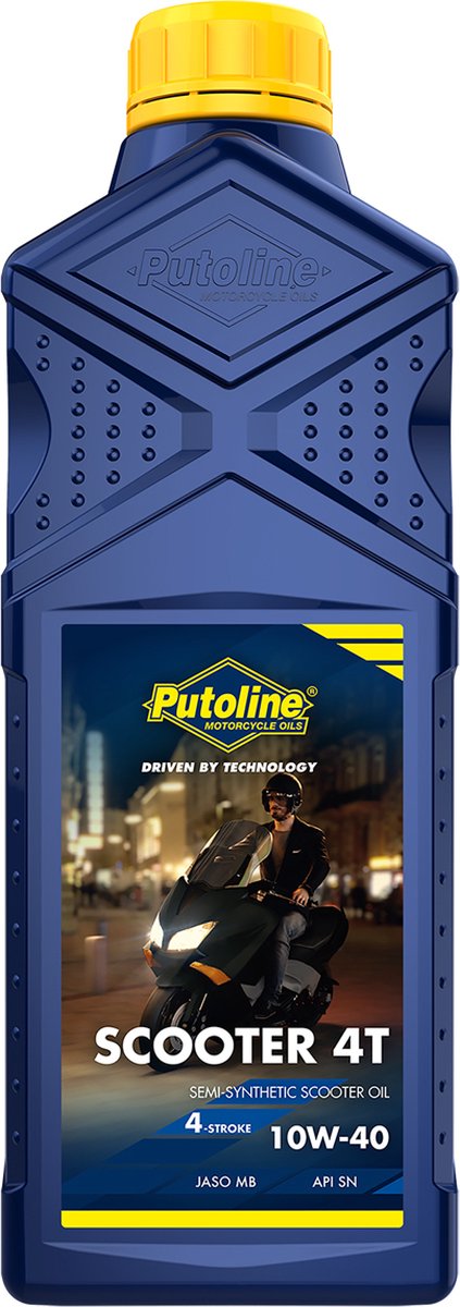 Putoline motorolie 10w40 1 liter half synthetisch scooter 4t
