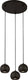 Searchlight eindhoven hanglamp 3 lichts rond bolletjes zand zwart - modern -
