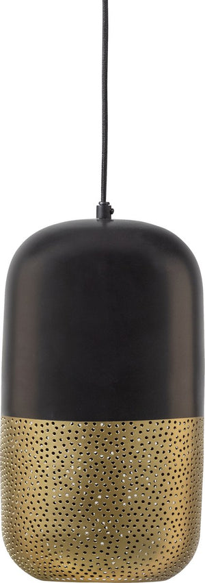 Woood tirsa hanglamp - metaal - zwart brass - 36x20x20