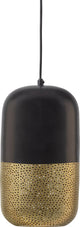 Woood tirsa hanglamp - metaal - zwart brass - 36x20x20