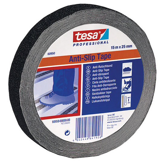 Tesa professional 1064743 - tesa anti slip tape zwart 15mm x 25m | 6 stuks