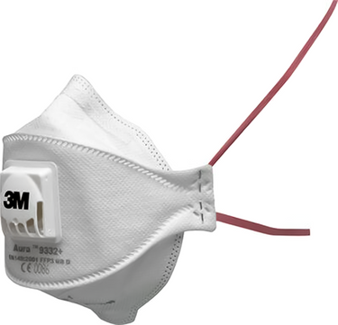 3m aura comfort cool flow stofmasker, ffp3, met ventiel, pak van 2 stuks