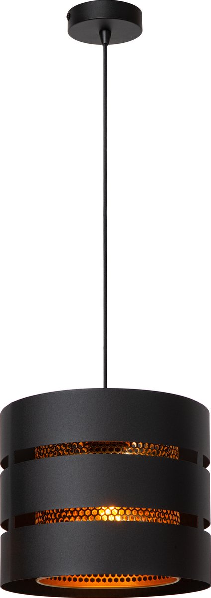 Lucide rosas - hanglamp - ø 26 cm - 1xe27 - zwart