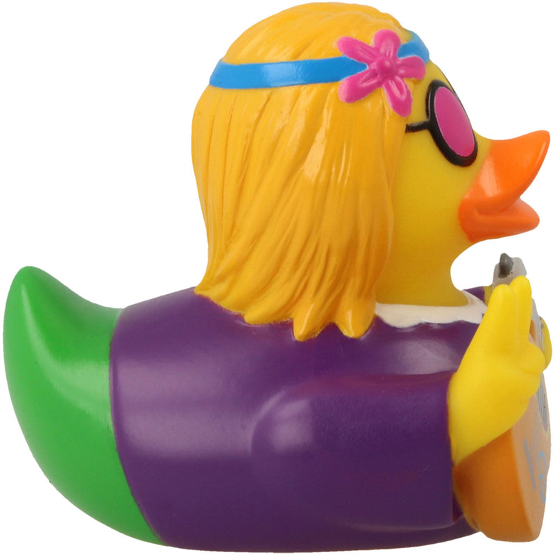Load image into Gallery viewer, Lilalu hippie badeend met gitaar
