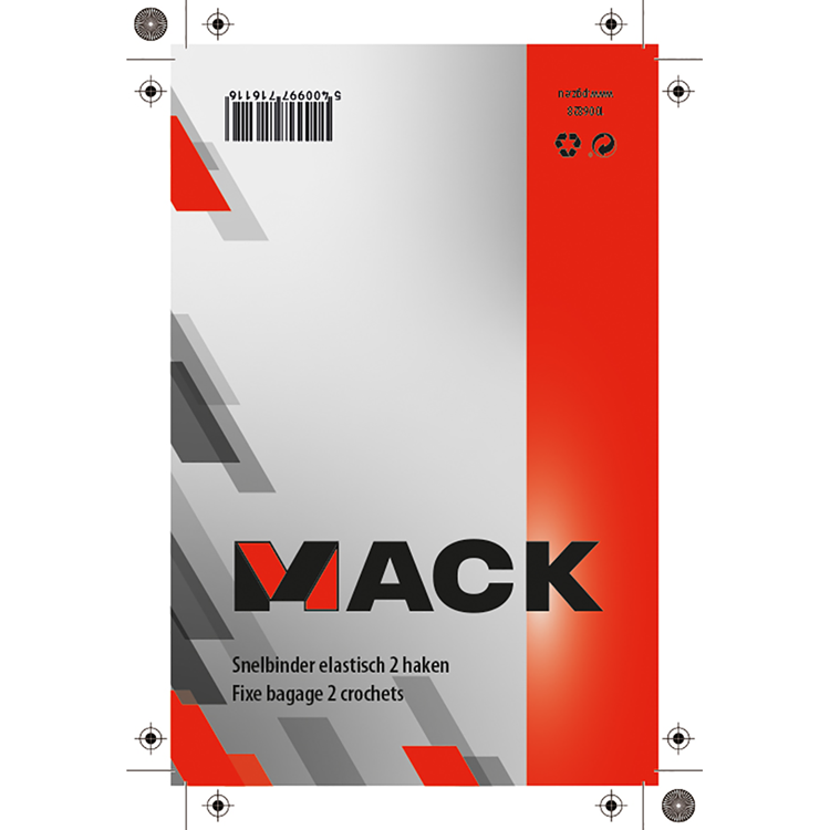 Chargez l'image dans la visionneuse de la galerie, Mack 1006828 - snelbinder elastisch 2 haken rood | 5 stuks

