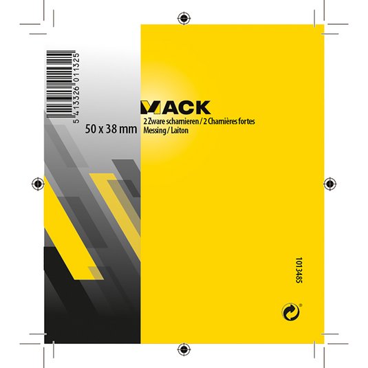 Mack 1013485 - 2 scharnieren vermessingd h 50 x b 38 mm | 5 stuks