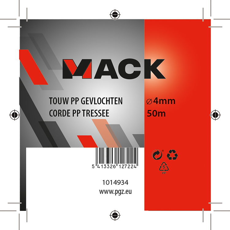 Afbeelding laden in galerijviewer, Mack 1014934 - pp gevlochten wit blauw bobijn4mm 50m | 5 stuks
