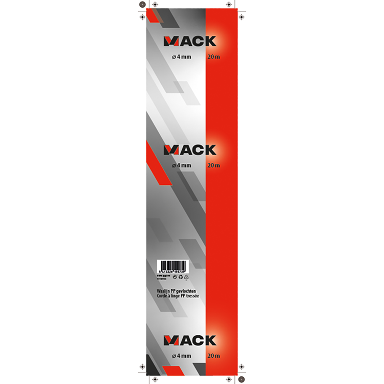 Afbeelding laden in galerijviewer, Mack 1013962 - multilon touw wit haspel 4mm 20m | 5 stuks
