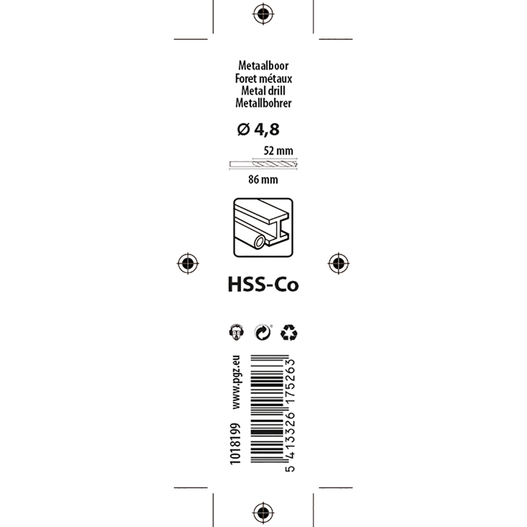 Afbeelding laden in galerijviewer, Mack 1018199 - metaalboor hss co5% din 338 ø 4,8 x 86 mm | 5 stuks
