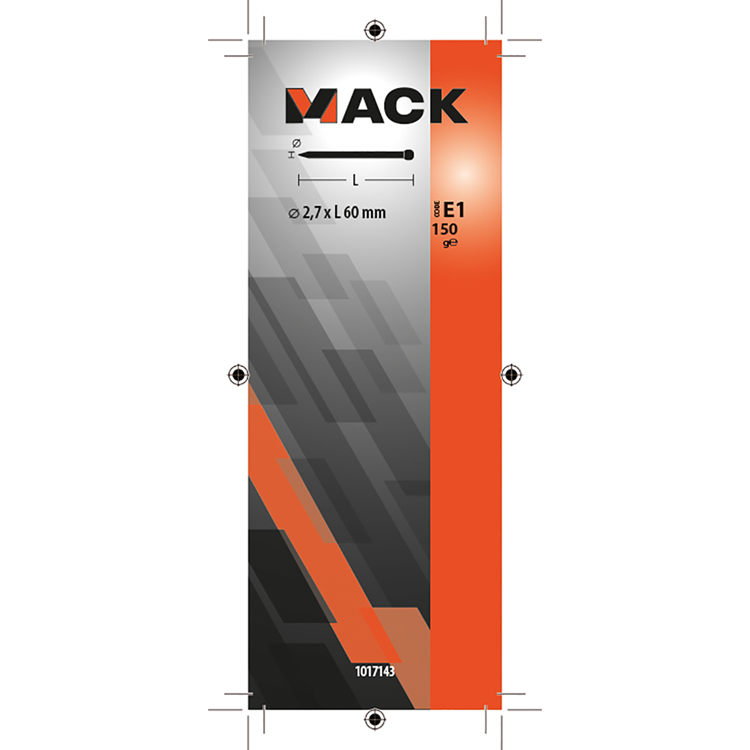 Afbeelding laden in galerijviewer, Mack 1017143 - nagel ronde kop 150 gr 2,7 x 60 mm | 5 stuks
