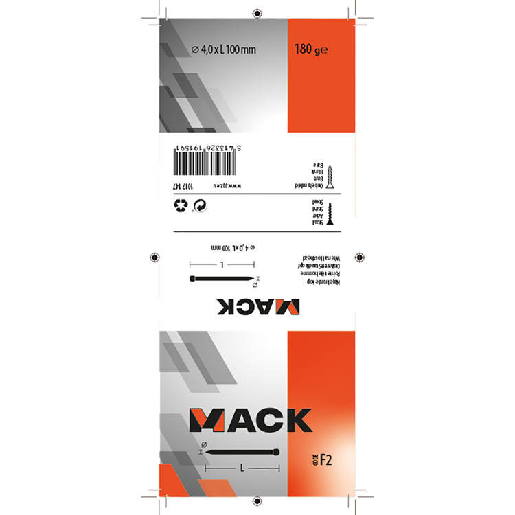 Afbeelding laden in galerijviewer, Mack 1017147 - nagel ronde kop 180 gr 4,0 x 100 mm | 5 stuks
