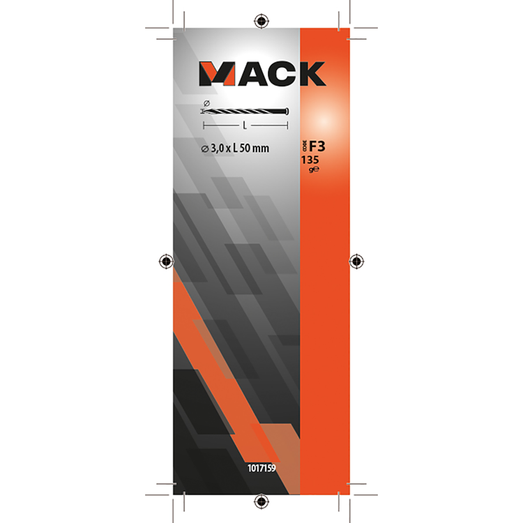 Afbeelding laden in galerijviewer, Mack 1017159 - getorste nagel pk verzinkt 135gr 3,0 x 50 mm | 5 stuks

