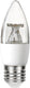 Integral led - kaarslamp - e27 - 4,9 watt - 2700k - 470 lumen - clear cover - niet dimbaar