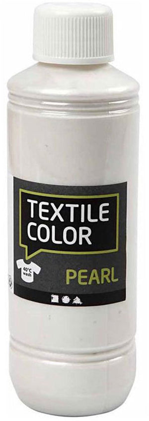 Creativ company textile color dekkende textielverf - base parelmoer, 250ml