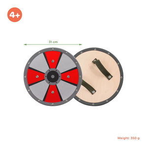 Woodsy houten schild, rond. 31 cm.