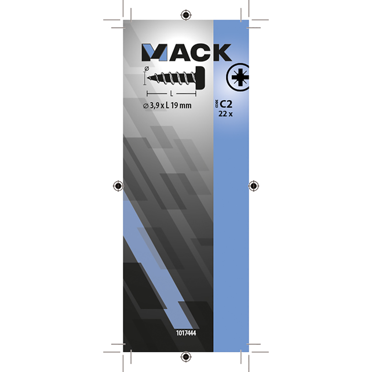 Afbeelding laden in galerijviewer, Mack 1017444 - zelftappende schroef cyl kop verz. 22st 3,9 x 19 mm | 10 stuks
