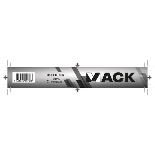 Mack 1017584 - houtbout + moer staal verzinkt1 st m8 x 80 mm | 10 stuks